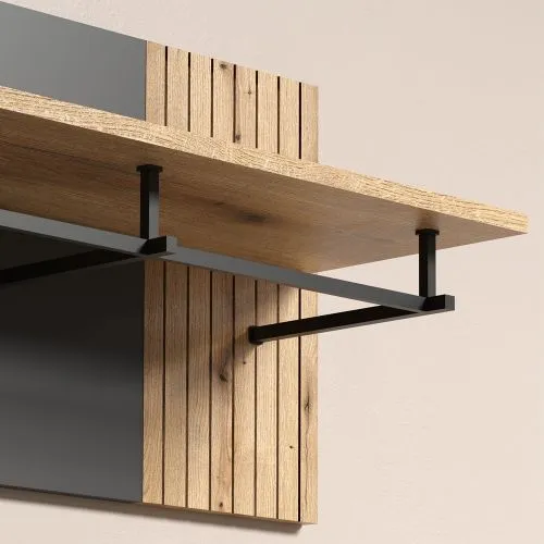 Garderobenpaneel Esteban | Anthrazit / Coast Evoke Oak