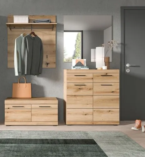 Garderobenpaneel Scout | mit Hutablage | Evoke Oak