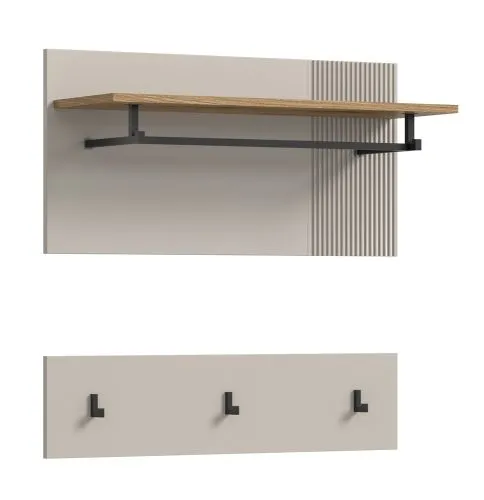 Garderobenpaneel Slide | Kaschmir / Evoke Oak