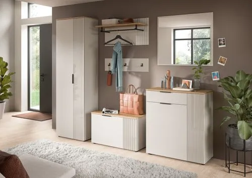 Garderobenpaneel Slide | Kaschmir / Evoke Oak