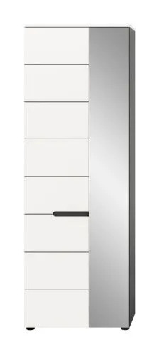 Garderobenschrank Canu | Weiß / Basalt grau