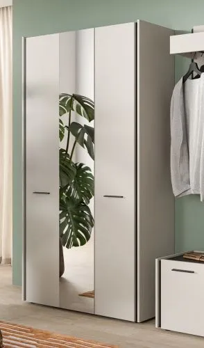 Garderobenschrank Emil | Kaschmir / schwarz