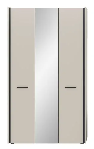 Garderobenschrank Emil | Kaschmir / schwarz