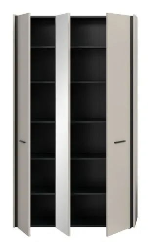 Garderobenschrank Emil | Kaschmir / schwarz