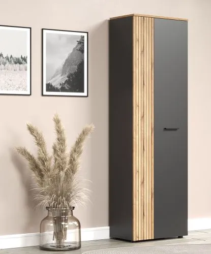 Garderobenschrank Esteban | Anthrazit / Coast Evoke Oak