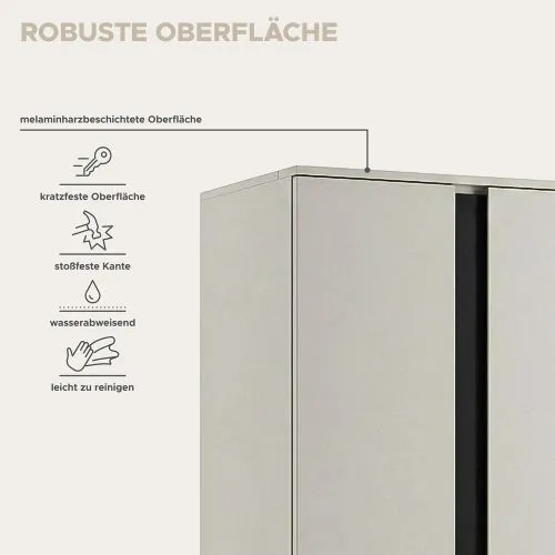 Garderobenschrank Kleiderschrank Amara | 3-türig | Kaschmir