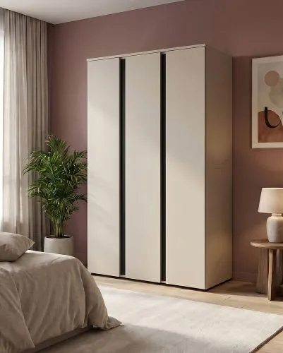 Garderobenschrank Kleiderschrank Amara | 3-türig | Kaschmir