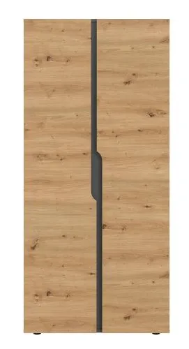 Garderobenschrank Kleiderschrank Anga | Anthrazit / Artisan Eiche