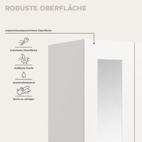 Garderobenschrank Kleiderschrank Visby 2 | 3-teilig | weiß