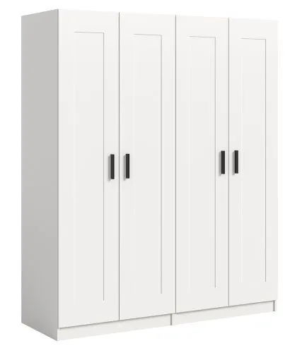 Garderobenschrank Kleiderschrank Visby | 2-teilig | weiß