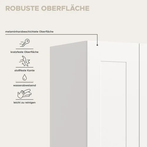 Garderobenschrank Kleiderschrank Visby | 2-teilig | weiß
