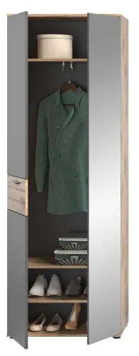 Garderobenschrank Mason | Nox Oak / Basalt Grau
