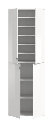 Garderobenschrank Projekt X 2 | Kombination | weiß Hochglanz | Spiegeltüren | 2-teilig