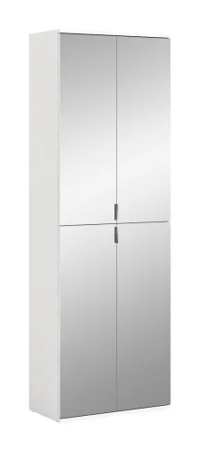 Garderobenschrank Projekt X groß | weiß | Spiegeltüren