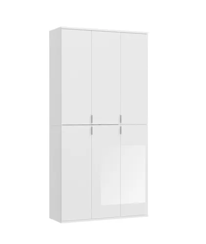 Garderobenschrank Projekt X | Kombination | weiß Hochglanz | 2-teilig