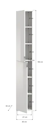 Garderobenschrank Projekt X | weiß Hochglanz