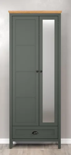 Garderobenschrank Stanton | Tannengrün / Eiche