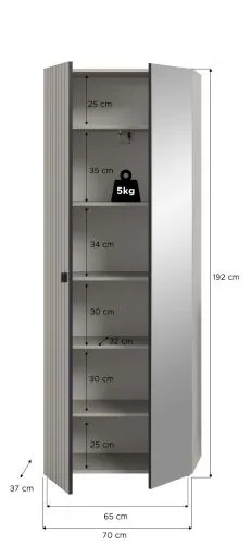 Garderobenschrank Station | Kaschmir