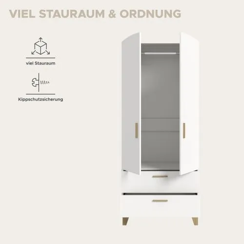 Garderobenschrank Stella | weiß / Artisan Eiche