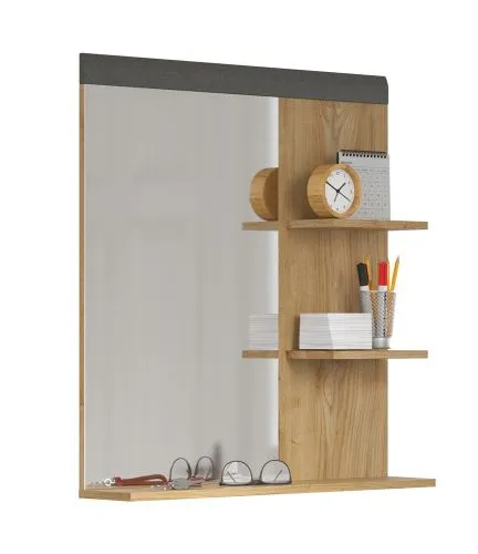 Garderobenspiegel Cheyenne | Eiche Navarra / Filz Dark Grey