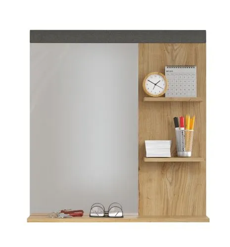Garderobenspiegel Cheyenne | Eiche Navarra / Filz Dark Grey