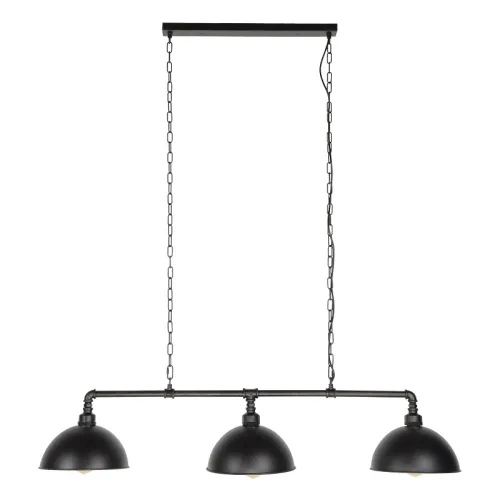 Hängelampe Achtala | Halbkugelschirm | schwarz | Industrial