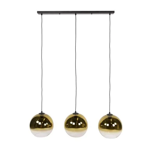 Hängelampe Khons 4 | 3 Leuchten | Glas | Gold