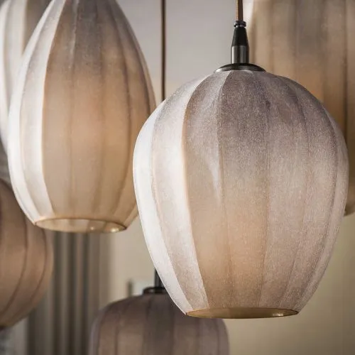 Hängelampe Rondo | 7 Leuchten | Sienna braun-frosted