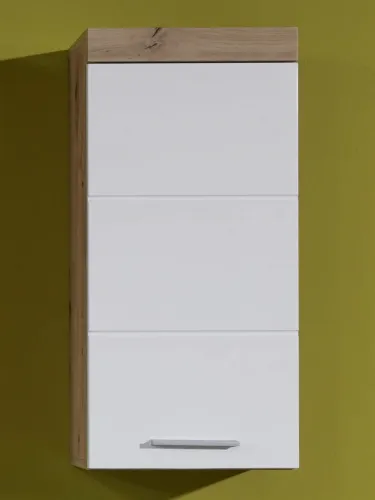 Hängeschrank Amanda | weiß Hochglanz / Eiche Asteiche