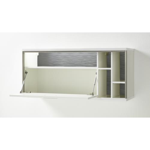 Hängeschrank Hängekommode Trento 2 | weiß Hochglanz | LED Beleuchtung