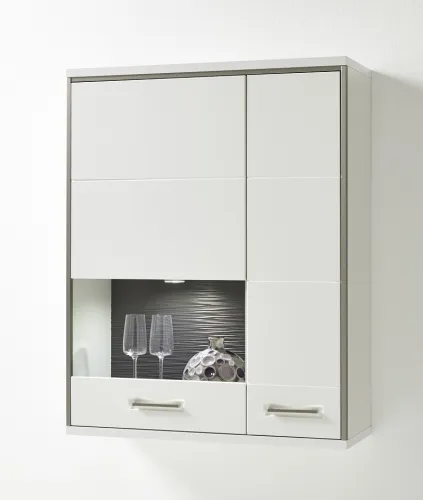 Hängeschrank Hängekommode Trento | weiß Hochglanz | ohne Beleuchtung