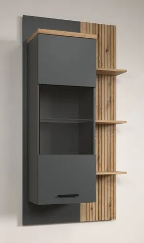 Hängeschrank Regal Baggio | Anthrazit / Coast Evoke Oak