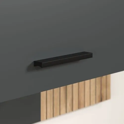 Hängeschrank Regal Baggio | Anthrazit / Coast Evoke Oak