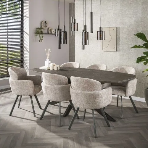 Hengelampe Vika | 9 Leuchten | Glas / Metall | Sienna Braun
