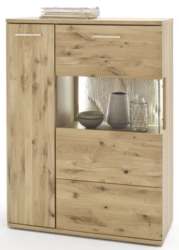 Highboard 1 Santori | Eiche Bianco | LED Beleuchtung