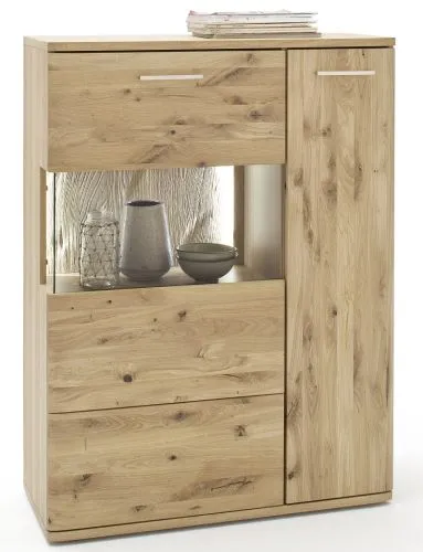 Highboard 2 Santori | Eiche Bianco | ohne Beleuchtung