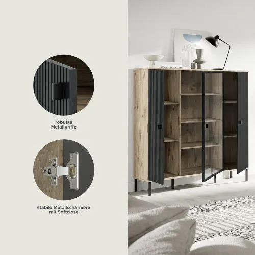 Highboard Chess | Nox Oak / schwarz