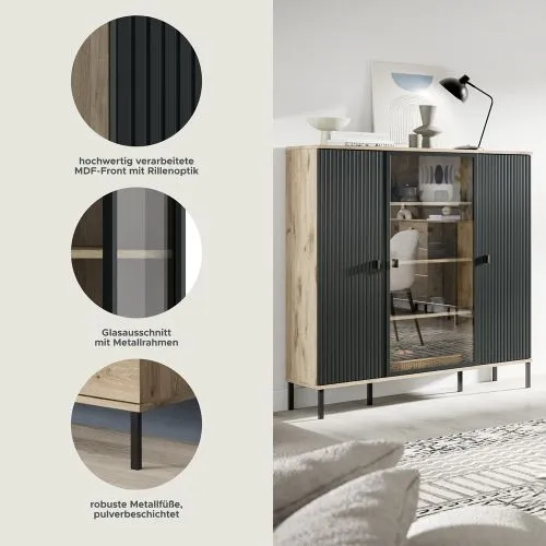 Highboard Chess | Nox Oak / schwarz