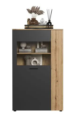 Highboard Esteban 1 | Anthrazit / Coast Evoke Oak
