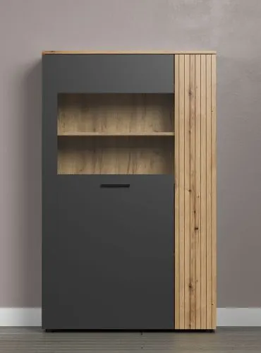 Highboard Esteban 1 | Anthrazit / Coast Evoke Oak