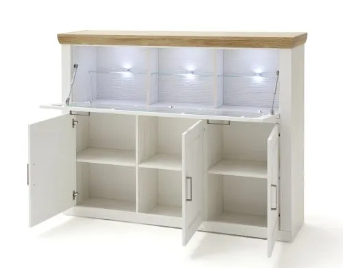 Highboard I Brixen | Landhaus modern | Pinie Aurelio / Grandson Oak Komplettset