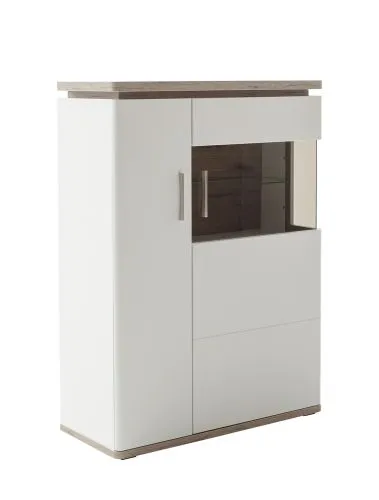 Highboard Palermo 1 | Soft white / Viking Oak | ohne Beleuchtung