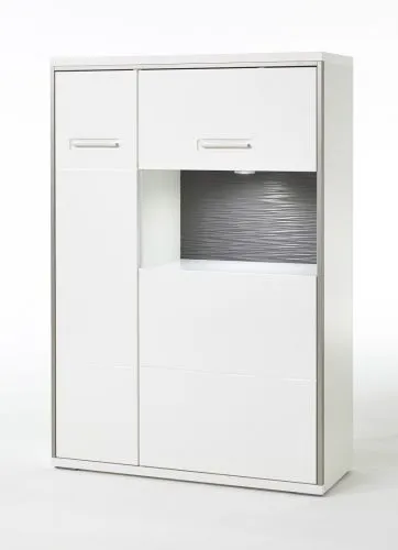 Highboard Trento 2 | weiß Hochglanz | LED Beleuchtung