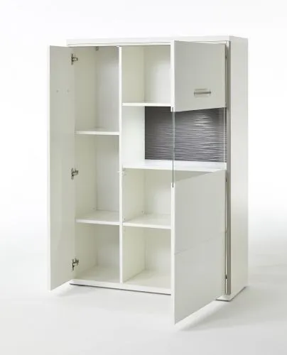 Highboard Trento 2 | weiß Hochglanz | LED Beleuchtung