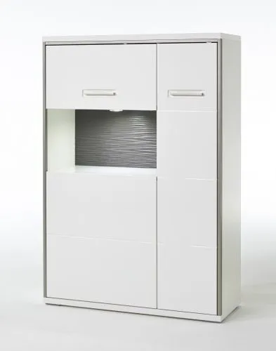 Highboard Trento 3 | weiß Hochglanz | LED Beleuchtung