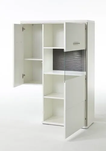 Highboard Trento 4 | weiß Hochglanz | LED Beleuchtung