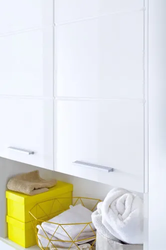 Hochschrank breit Amanda | weiß Hochglanz