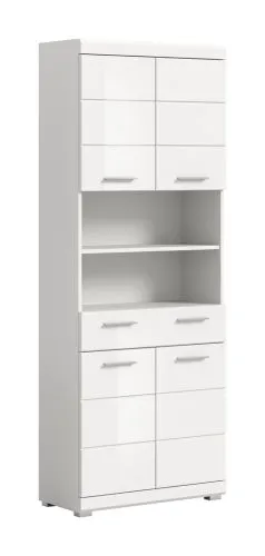 Hochschrank breit Scout 2 | weiß Hochglanz / weiß