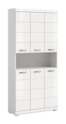 Hochschrank breit Scout | weiß Hochglanz / weiß
