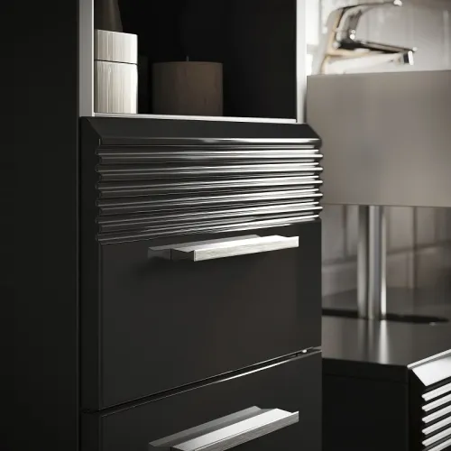 Hochschrank Linus | schwarz Hochglanz